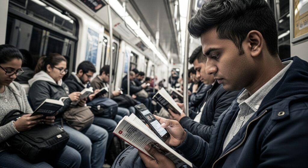  Man browsing YouTube app on phone

