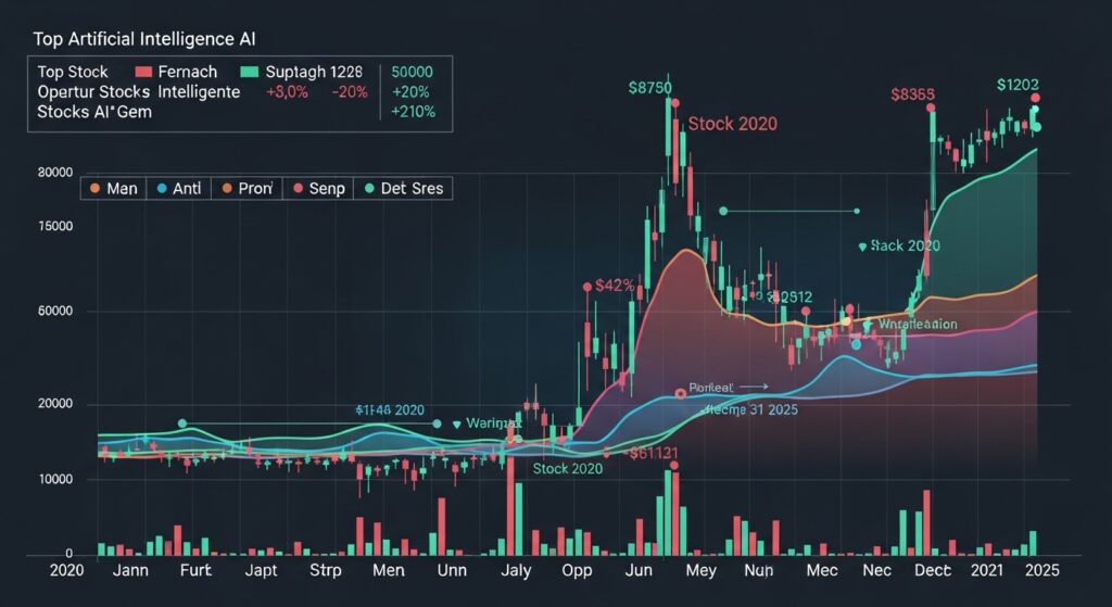 Chart showing AI stock performance trends over 5 years.