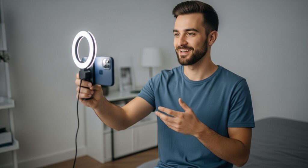 Creating YouTube Shorts content at home
