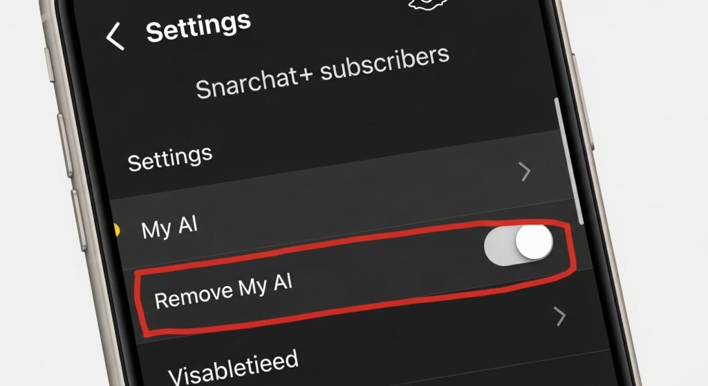 Removing Snapchat My AI from chat feed (Snapchat+)