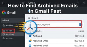 how to find archived emails in gmail