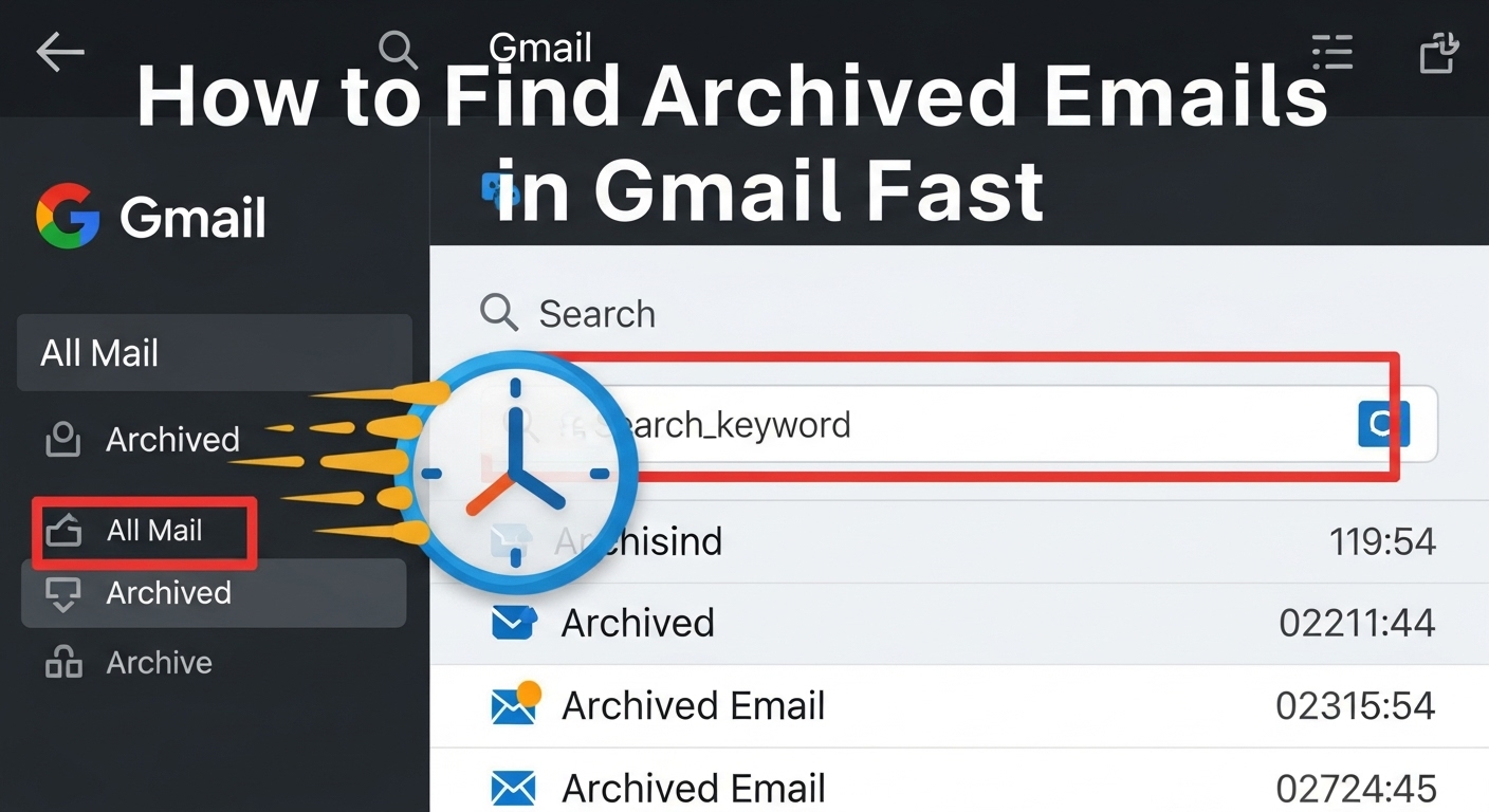 how to find archived emails in gmail