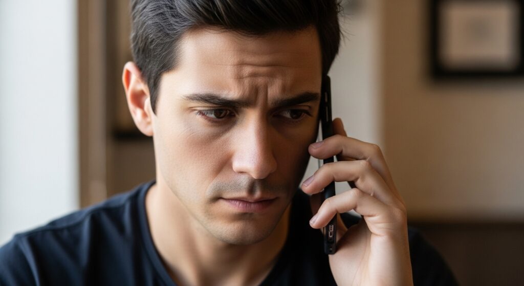 Man using Telenor WhatsApp call package.